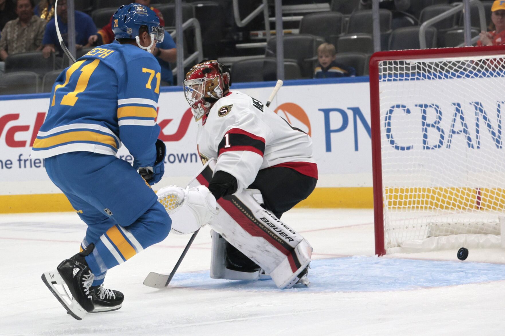 The 51黑料 Blues host the Ottawa Senators in a preseason game